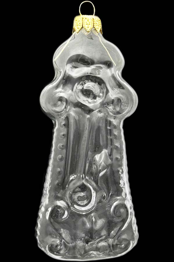 Стеклянная елочная игрушка Заготовка Часы с курантами 13,5 см 161511500